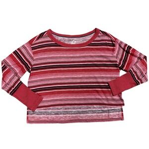 Pilcro Anthropologie Boxy Heritage Pullover Blouse Top Sz M Multicolor Stripe